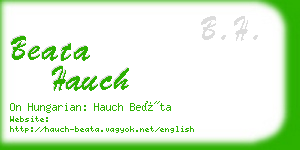 beata hauch business card